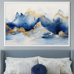 Golden Sapphire Alpine Peaks - NicheCanvas