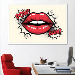 Vivid Lips Pop Explosion - NicheCanvas