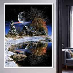 Silent Solstice By The Frozen Shore - NicheCanvas