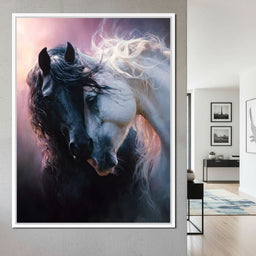 Shadowlight Twin Horses - NicheCanvas