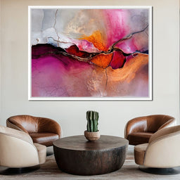 Fuchsia Fault Line - TooplesArt - NicheCanvas