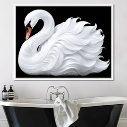 The Alabaster Swan Unfurled - TooplesArt - NicheCanvas