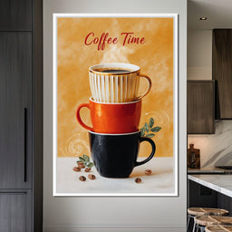Coffee Time Stacked Mugs - NicheCanvas