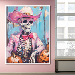 Cowboy Skeleton Pumpkin Bash - NicheCanvas