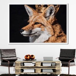 Crowned Fox Majesty Reign - NicheCanvas