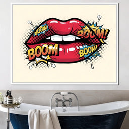 Pop Art Lips Explosive Allure - NicheCanvas