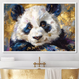 Golden Panda Daydream Portrait - NicheCanvas