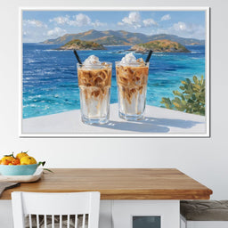 Mediterranean Iced Coffee Break - NicheCanvas