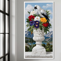 Alpine Parrot and Floral Majesty - NicheCanvas