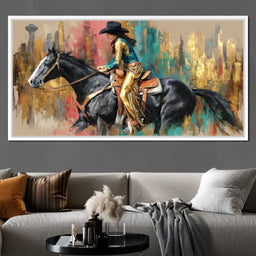Galloping Western Gold Spirit - NicheCanvas