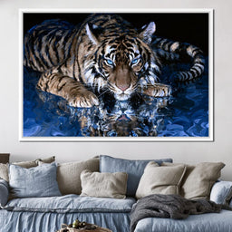Silent Tiger of the Deep Water - NicheCanvas