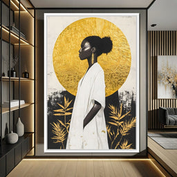 Golden Halo Afrocentric Poise - NicheCanvas