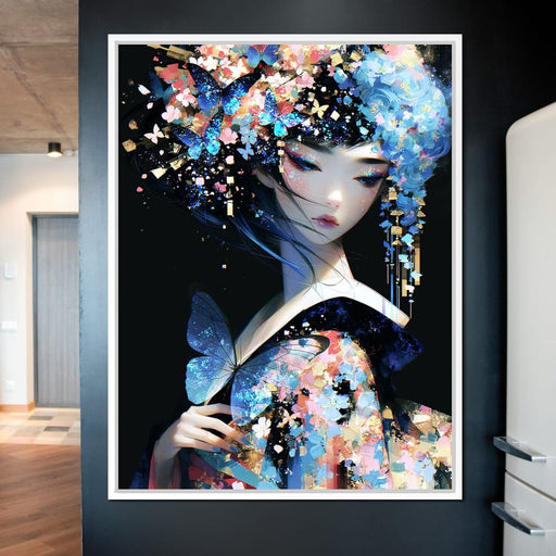 Flash Light Chaos Geisha Canvas Print