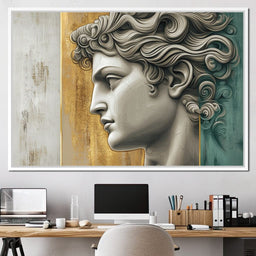 Gilded Classical Profile - Wildrose Creations - NicheCanvas