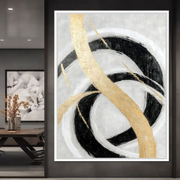 Golden Elegance Spirals - NicheCanvas