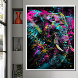 Vibrant Spirit of the Elephant - NicheCanvas