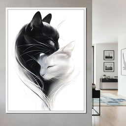 Cats Embrace - NicheCanvas