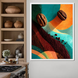 Vibrant Coffee Bean Fusion - NicheCanvas