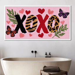 Wild Safari Love XOXO Hearts - NicheCanvas