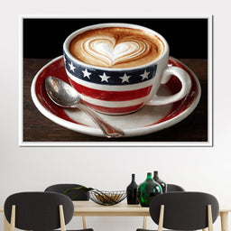 Patriotic Latte Heart Cup - NicheCanvas