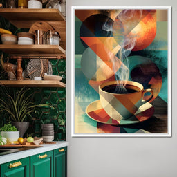 Geometric Morning Steam Ritual - NicheCanvas
