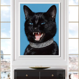 Fierce Midnight Feline Glamour - NicheCanvas