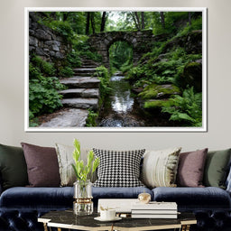 Forest Stone Archway Pathway - NicheCanvas