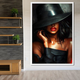 Dark Allure Under the Brim - NicheCanvas