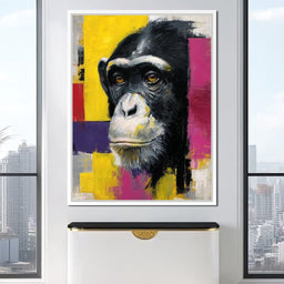 Bold Chimp Portrait Pop Mood - NicheCanvas