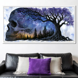 Where Cosmic Night Meets Forest Roots - NicheCanvas
