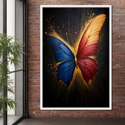 Red & Blue Butterfly - NicheCanvas