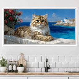 Mediterranean Feline Daydream - NicheCanvas