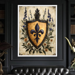 Noble Fleur De Lys Emblem - NicheCanvas