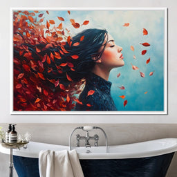 Autumn Breeze Embrace - NicheCanvas