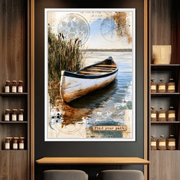 Abandoned Boat Waiting Upon Still Waters - NicheCanvas