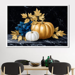 Golden Harvest Marble Elegance - NicheCanvas