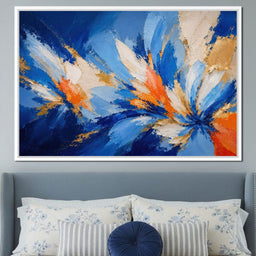 Cobalt Flowerstorm - TooplesArt - NicheCanvas