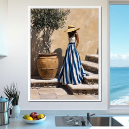 Sun Hat Lady By Olive Tree - NicheCanvas