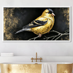 Gilded Feather Stillness - NicheCanvas