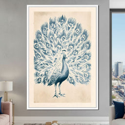 Royal Crest Of The Indigo Plumage - NicheCanvas