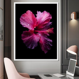 Rainkissed Pink Hibiscus Petals - NicheCanvas