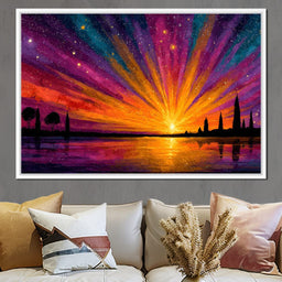 Vibrant Celestial Horizon - NicheCanvas