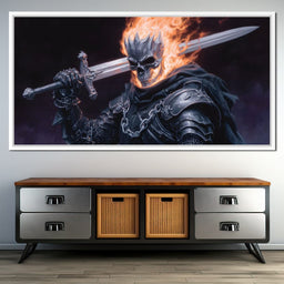 Flaming Skull Knight Sovereign - NicheCanvas