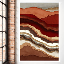 Desert Strata Gold Ridges - NicheCanvas