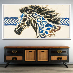 Galloping Essence of Blue - Alicia Smith - NicheCanvas