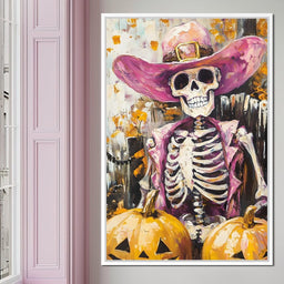 Wild West Pumpkin Skeleton Spirit - NicheCanvas