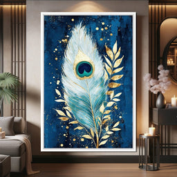 Peacock Plumage Radiance - NicheCanvas