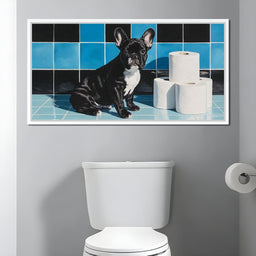 Bathroom Butler Frenchie Fun - NicheCanvas