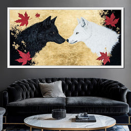 Opposite Wolves - NicheCanvas