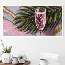 Pink Champagne Palm Luxe - NicheCanvas